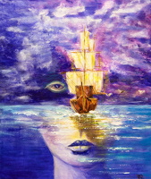 0016 Acrylmalerei, 50 x 60 cm